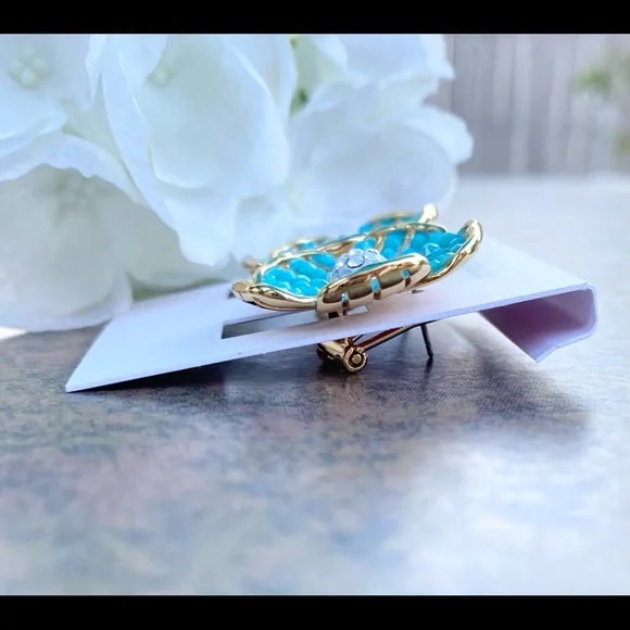 NWT KATE SPADE ♠️ GLISTENING PETALS FLOWER STATEMENT EARRINGS - Picture 8 of 10